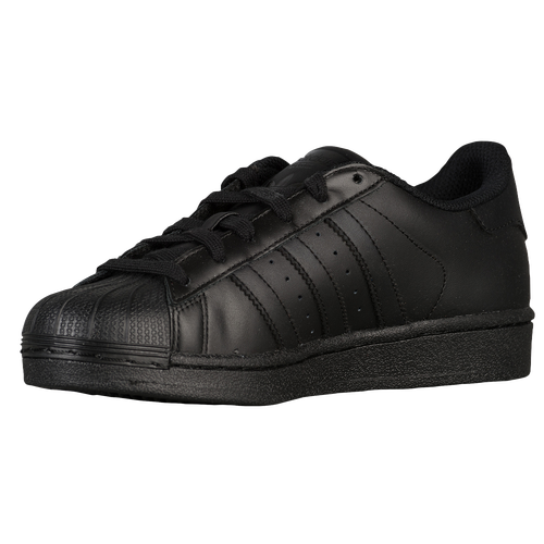 adidas Originals Superstar - Boys' Preschool - All Black / Black