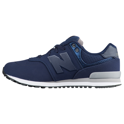 New Balance 574 - Boys' Grade School - Navy / Grey