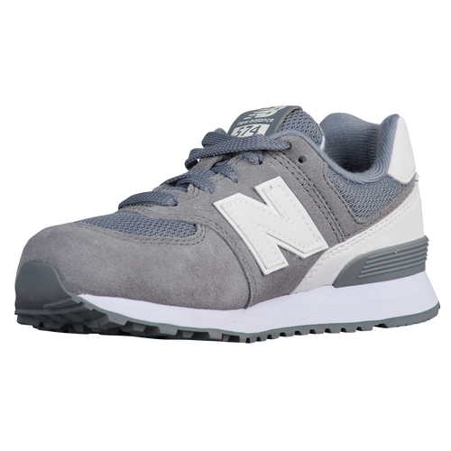 New Balance 574 - Boys' Grade School - Grey / White