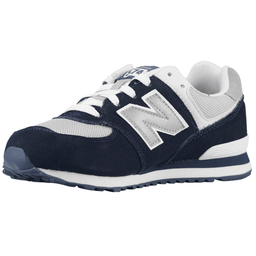 New Balance 574 - Boys' Grade School - Navy / Grey
