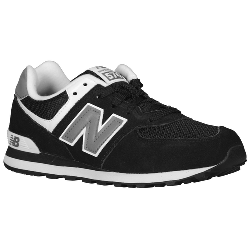 New Balance 574 - Boys' Grade School - Black / White