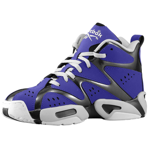 Reebok Kamikaze 1 Mid Boys' Grade School Basketball Shoes Team Purple/Black/Steel/White