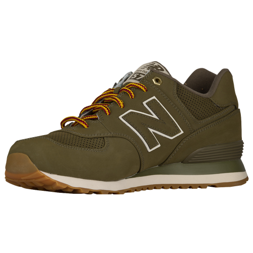 New Balance 574 - Men's - Olive Green / Tan