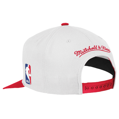 Mitchell & Ness NBA XL Logo Two-Tone Snapback - Men's - Chicago Bulls - White / Red
