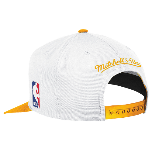 Mitchell & Ness NBA XL Logo Two-Tone Snapback - Men's - Los Angeles Lakers - White / Gold