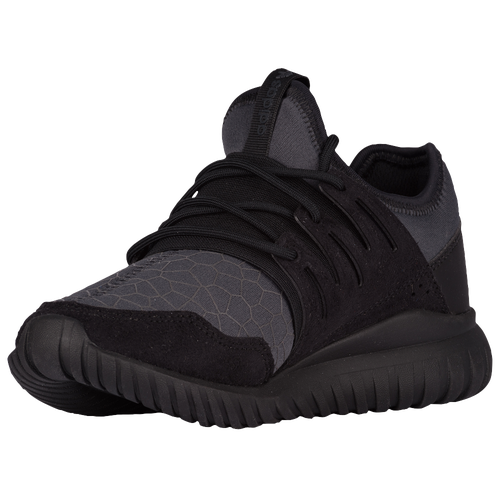 adidas Originals Tubular Radial - Boys' Grade School - Black / Grey