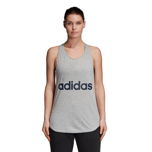 adidas Athletics Linear Logo Tank - Women's - Grey / Navy