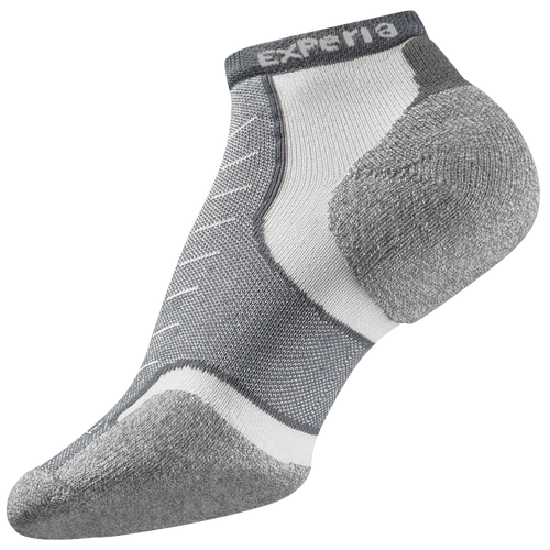 Thorlo Cushioned Heel Micro Mini Running Socks - Grey / White