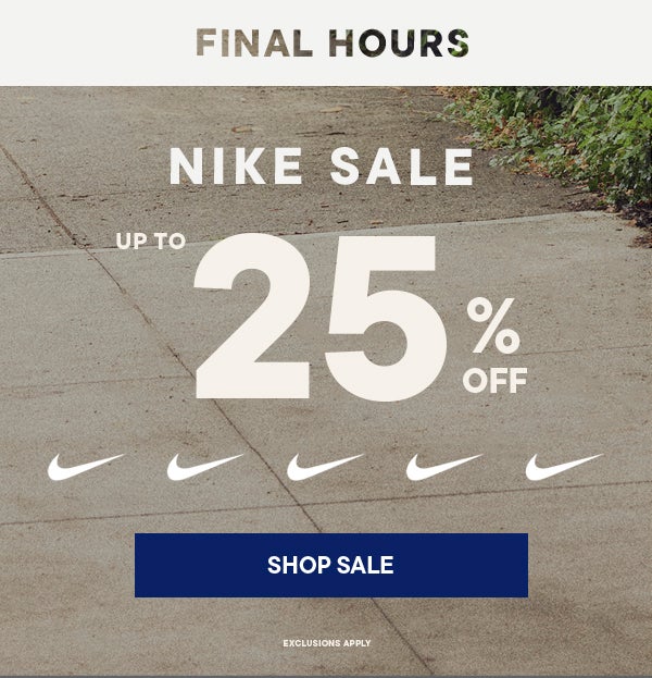 Nike Sale - Up to 25% Off | SHOP SALE  (Exclusions Apply)