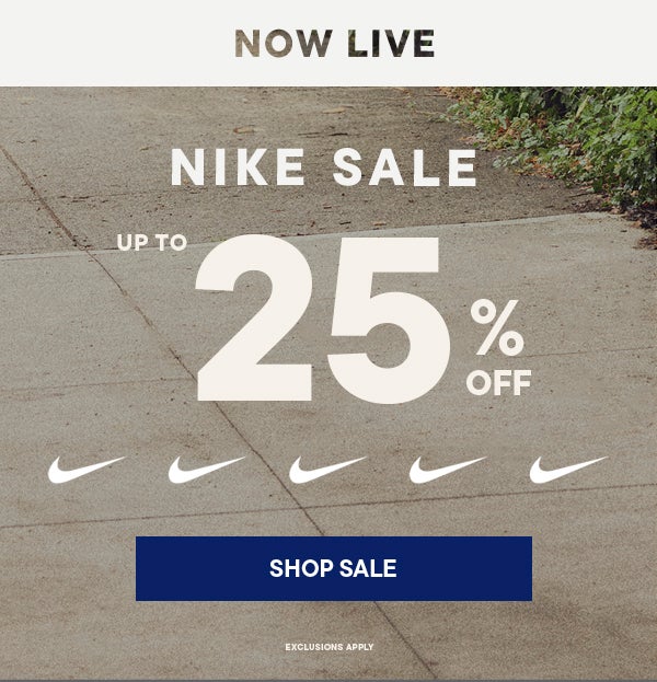 Nike Sale - Up to 25% Off | SHOP SALE  (Exclusions Apply)