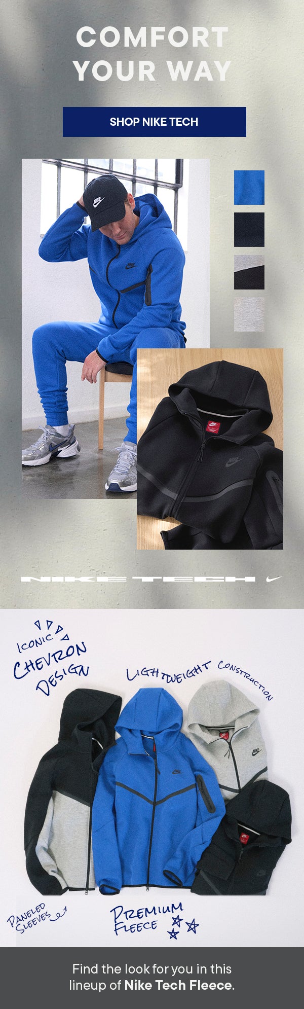 Find the look for you in this lineup of Nike Tech Fleece. | SHOP NIKE TECH