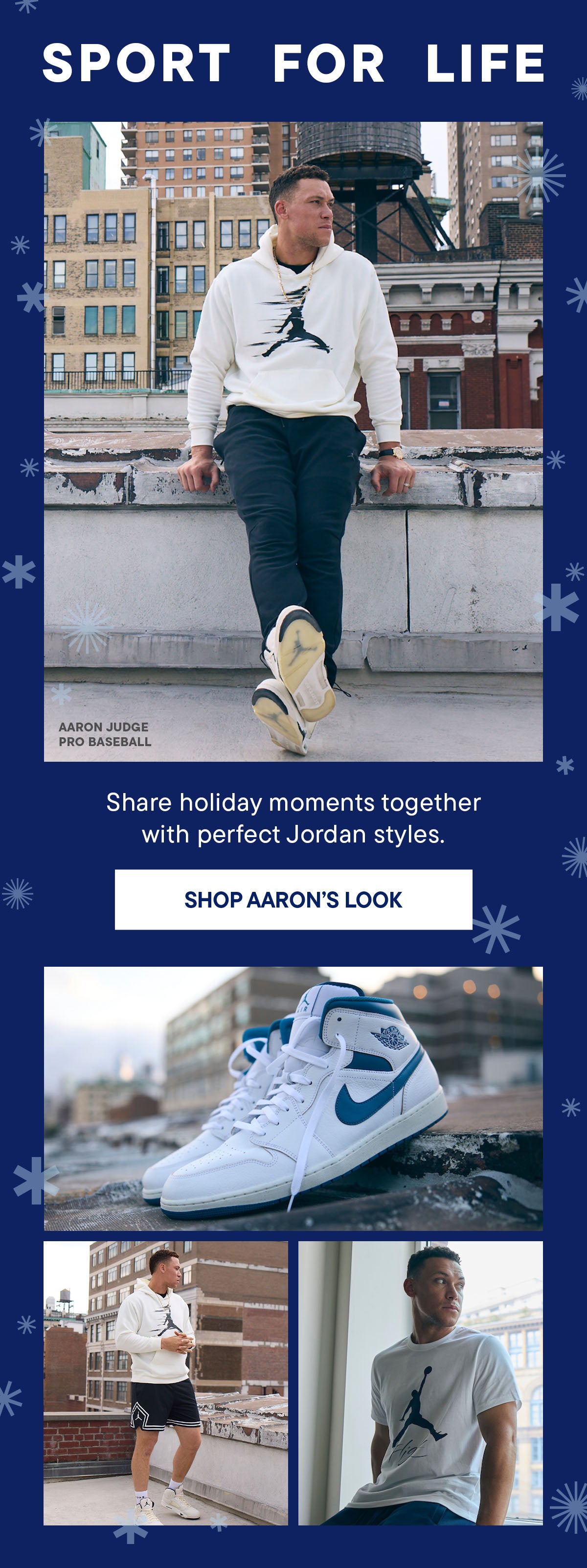 Bring it home for the holidays. Like Aaron Judge. | SHOP JORDAN GIFTS