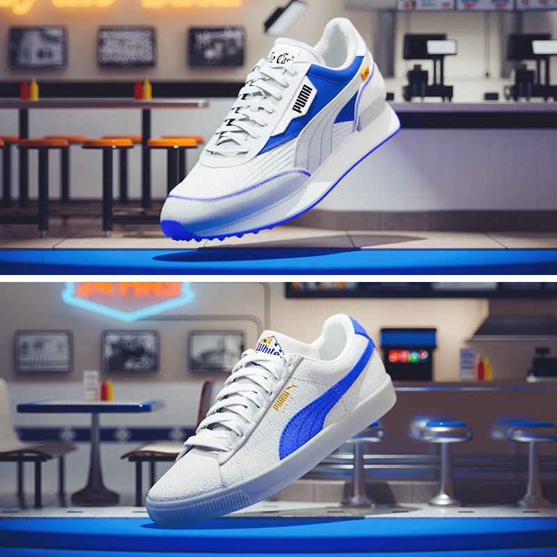 Blue on sale white pumas