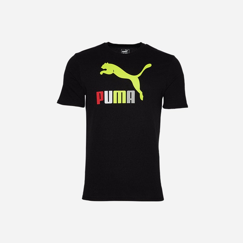 Shop the Men's PUMA Archive Life T-Shirt in black/multi.
