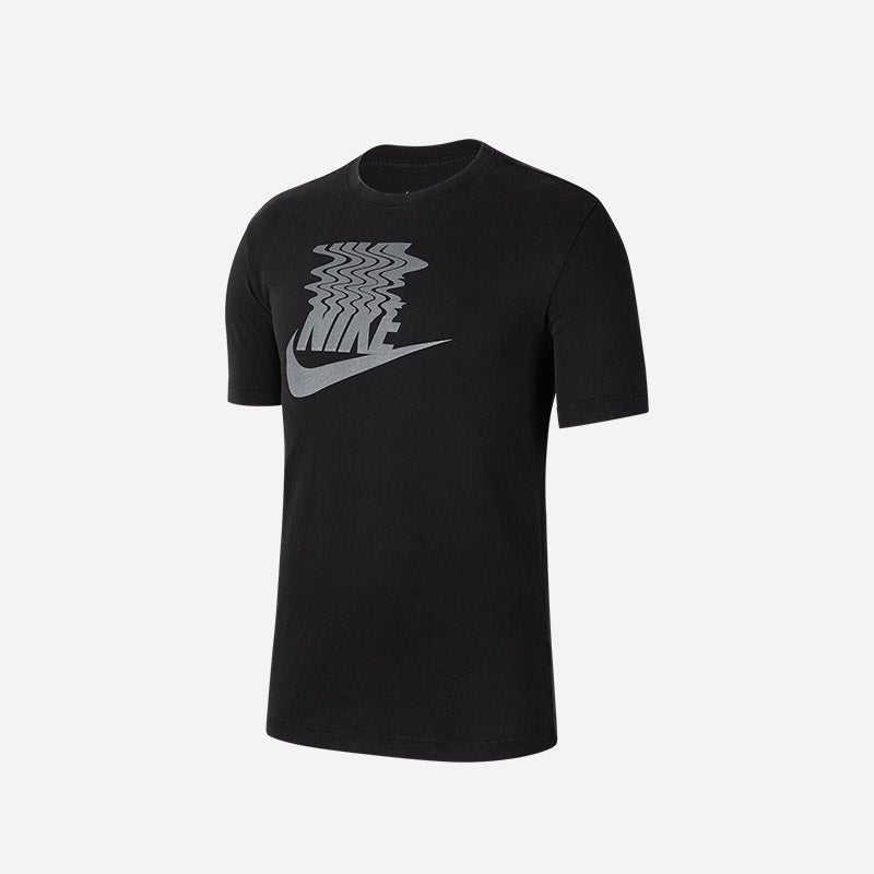 Shop the Men's Nike Vibes Swoosh T-Shirt in black.