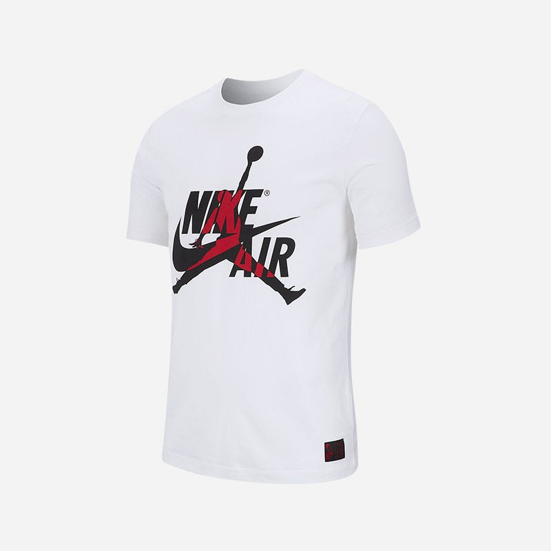 Shop the Men's Jordan Classics Crew T-Shirt in white/gym red.