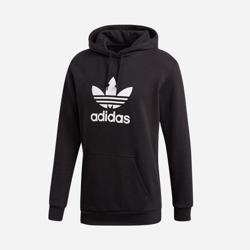 Shop the Men's adidas Originals Trefoil P/O Hoodie in black. 