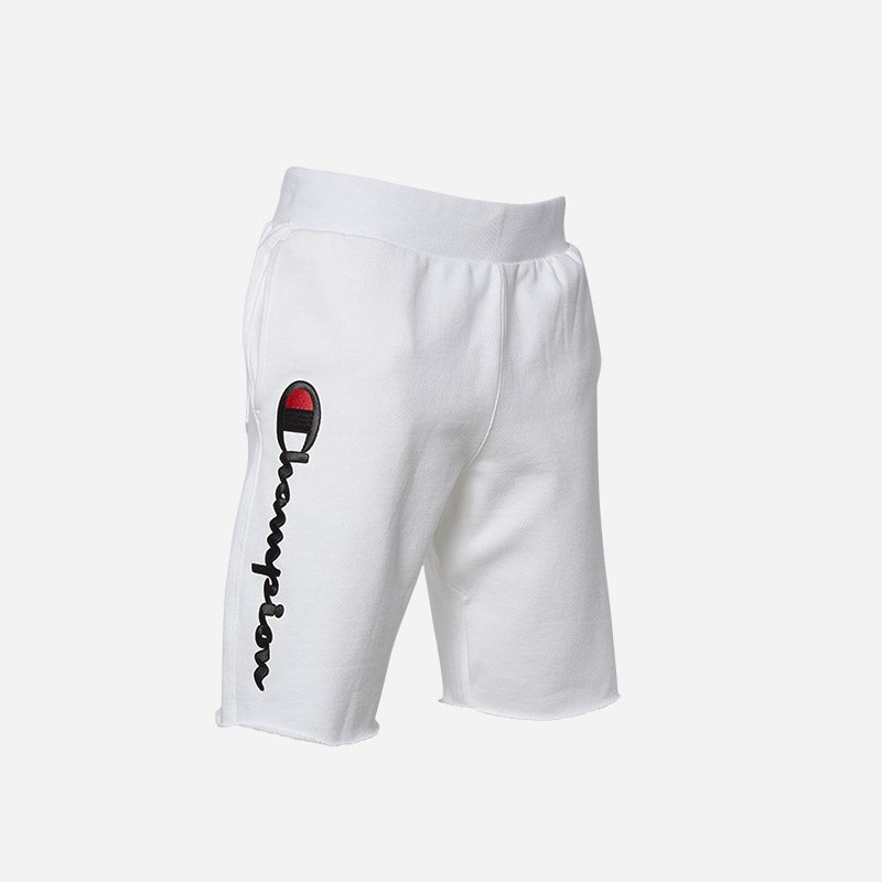Shop the Men's Champion Cut Off Shorts in white/black. 