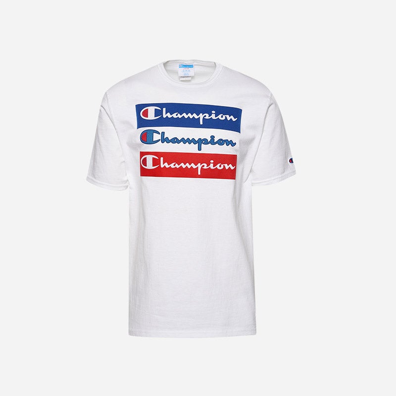 Shop the Men's Champion Graphic Short Sleeve T-shirt in white/red.