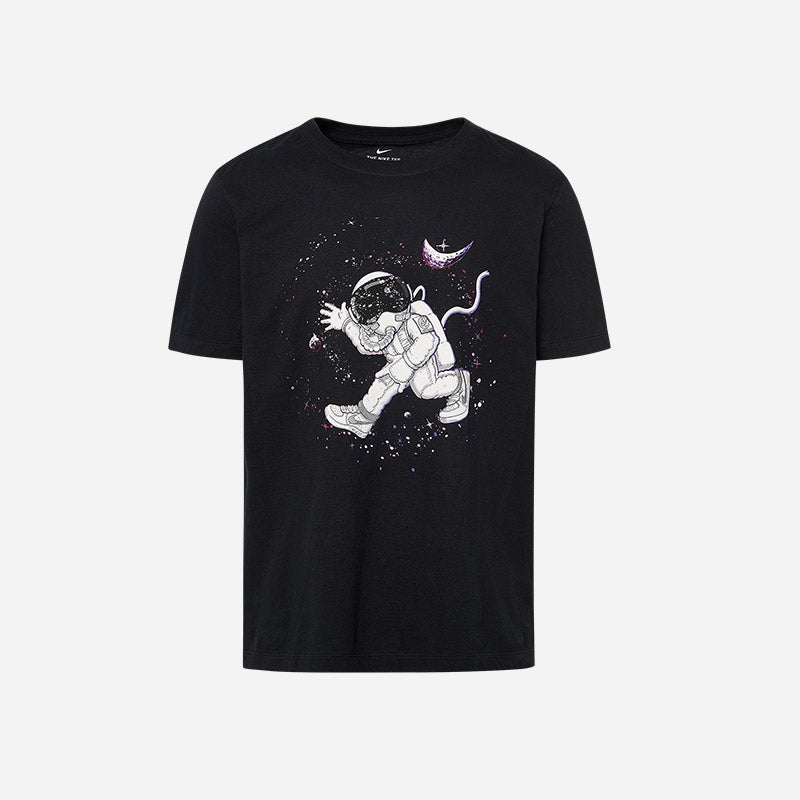 Shop the Men's  Nike Space Hiker T-shirt in Black/White/Grey/Pink.