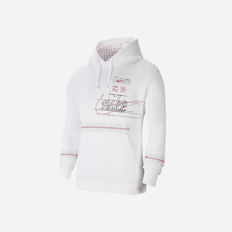 Shop the Men's Nike Story Of The Swoosh Club Hoodie in white. 