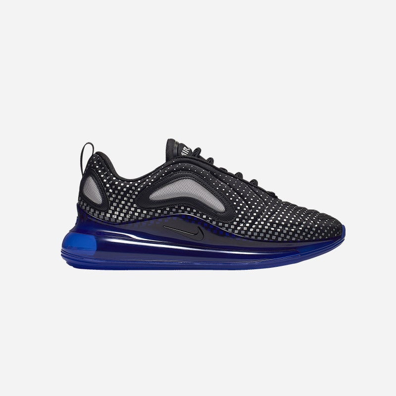 Shop the Men's Nike Air Max 720 in Black/Racer Blue/Reflect Silver.