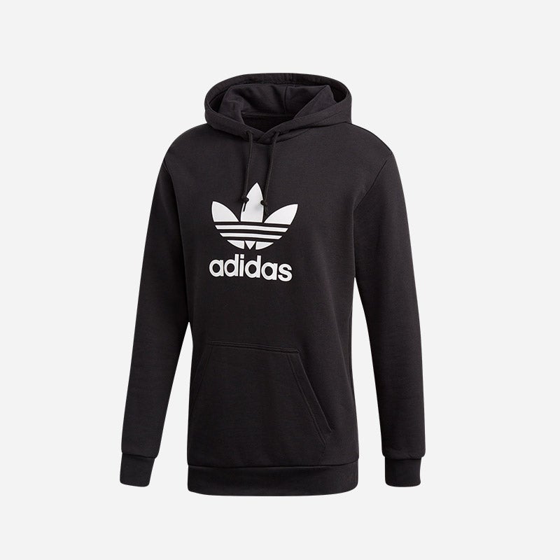Shop the Men's adidas Originals Trefoil P/O Hoodie in black.