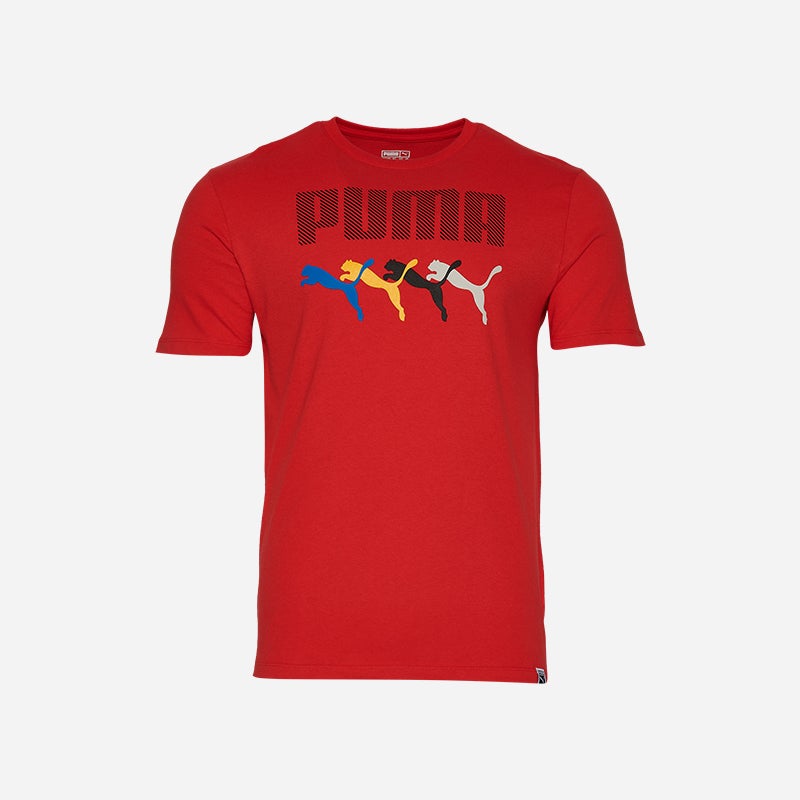 Shop the Men's PUMA Bold T-Shirt in Red/Multi.