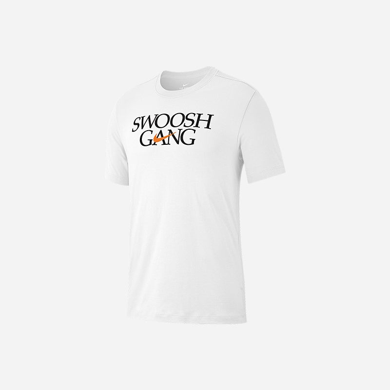 Shop the Men's Nike Swoosh Gang T-Shirt in White.