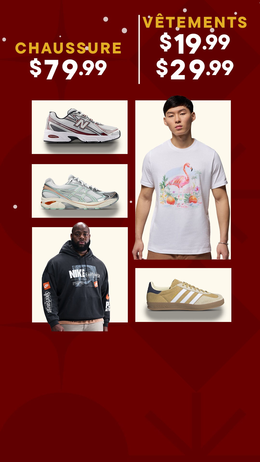 Shop Holiday Sale - $79.99 Footwear - $19.99 & $29.99 Apparel