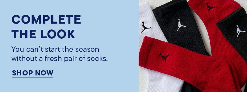Complete The Look, You can’t start the season without a fresh pair of socks.Shop Socks