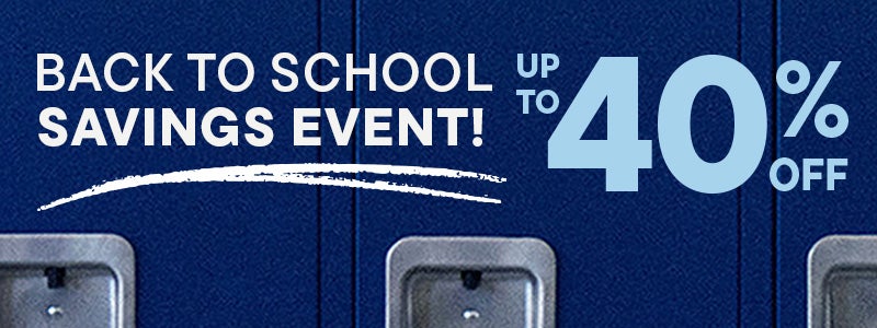 Back To School Up To 40% Off