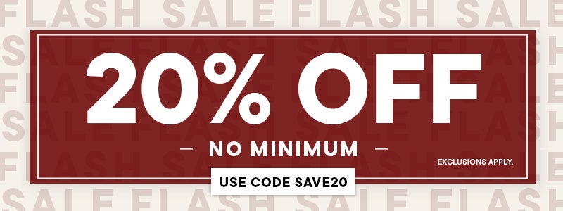 20% OFF NO MIN