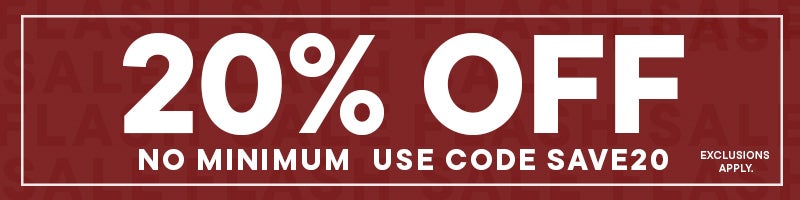 20% OFF NO MIN CODE SAVE20