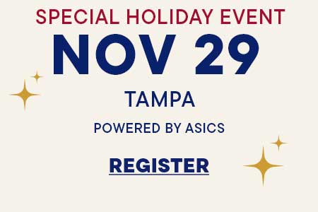 Sign up for the run club event in Tampa, FL on November 29th -Powered By Asics