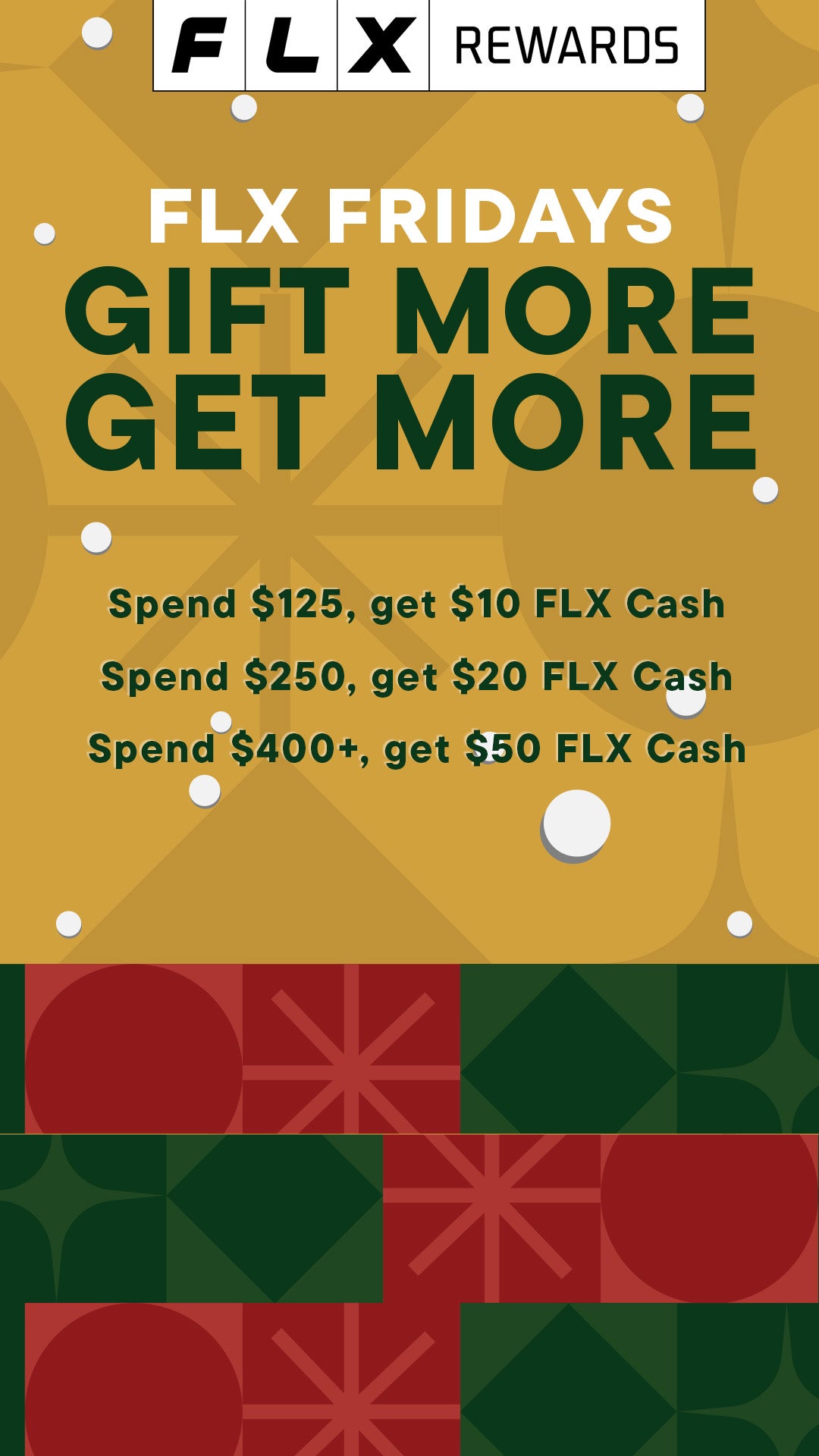 FLX Fridays are here! Every Friday in December, members can get bonus FLX Cash.