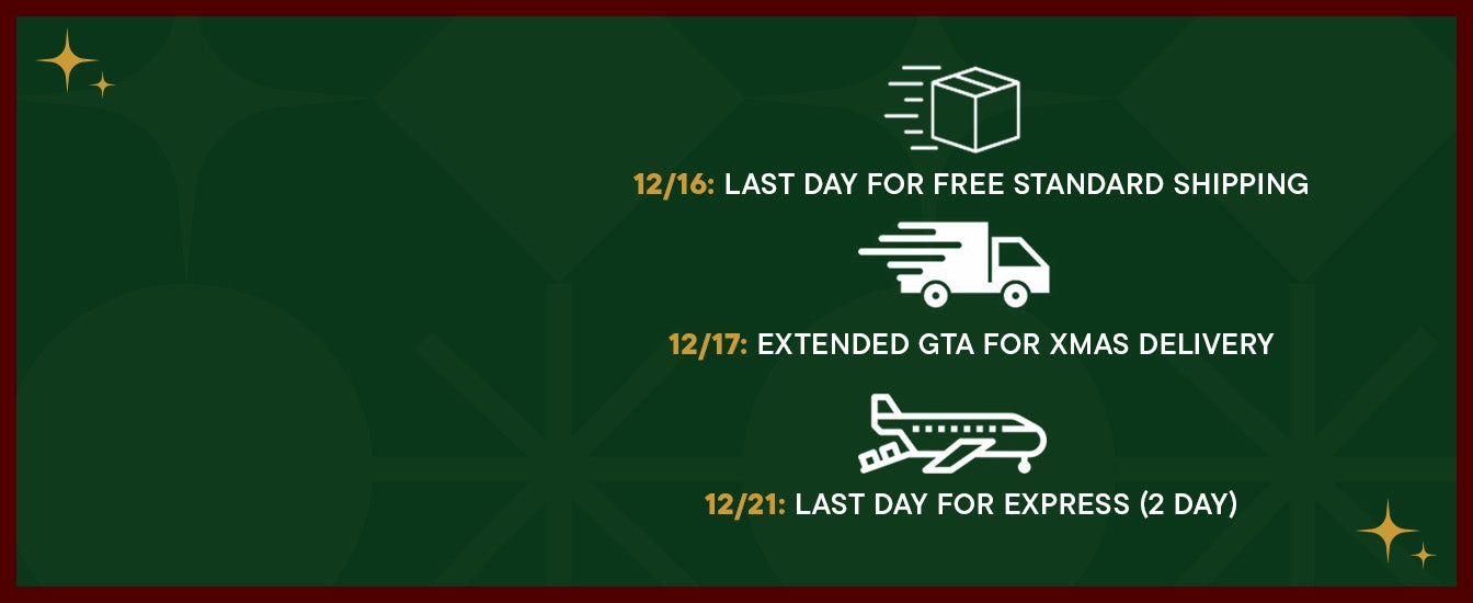 Holiday Shipping Cutoffs