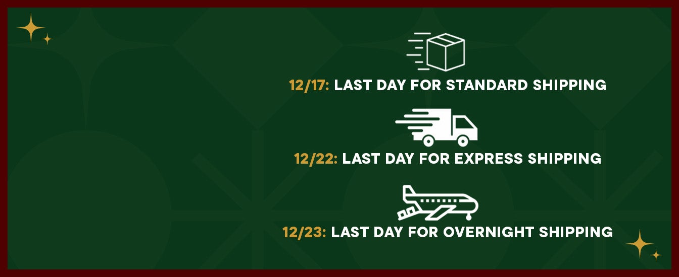 Holiday Shipping Cutoffs