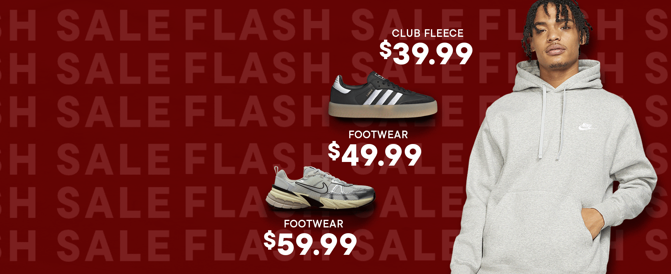 Fall Flashsale - Shop Club Fleece @ $39.99 and Footwear @ $49.99 & $59.99
