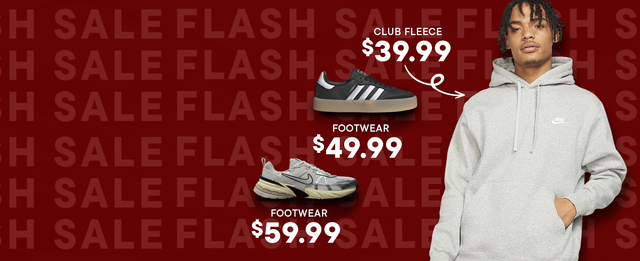 Fall Flashsale - Shop Club Fleece @ $39.99 and Footwear @ $49.99 & $59.99