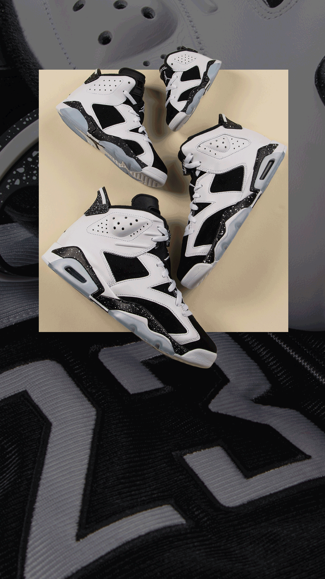 Jordan Retro 6 'Black & White' Launch