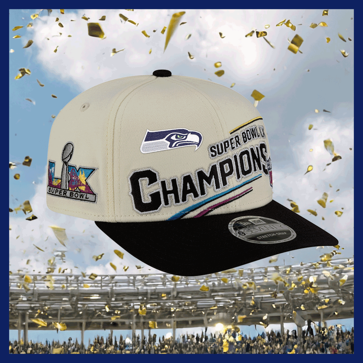 Seahawks Championship Hats by New Era