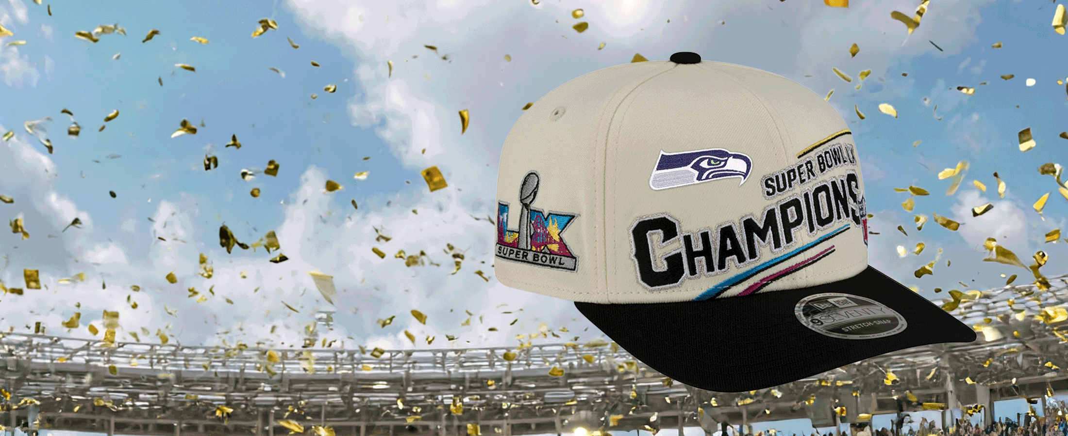 Seahawks Championship Hats by New Era