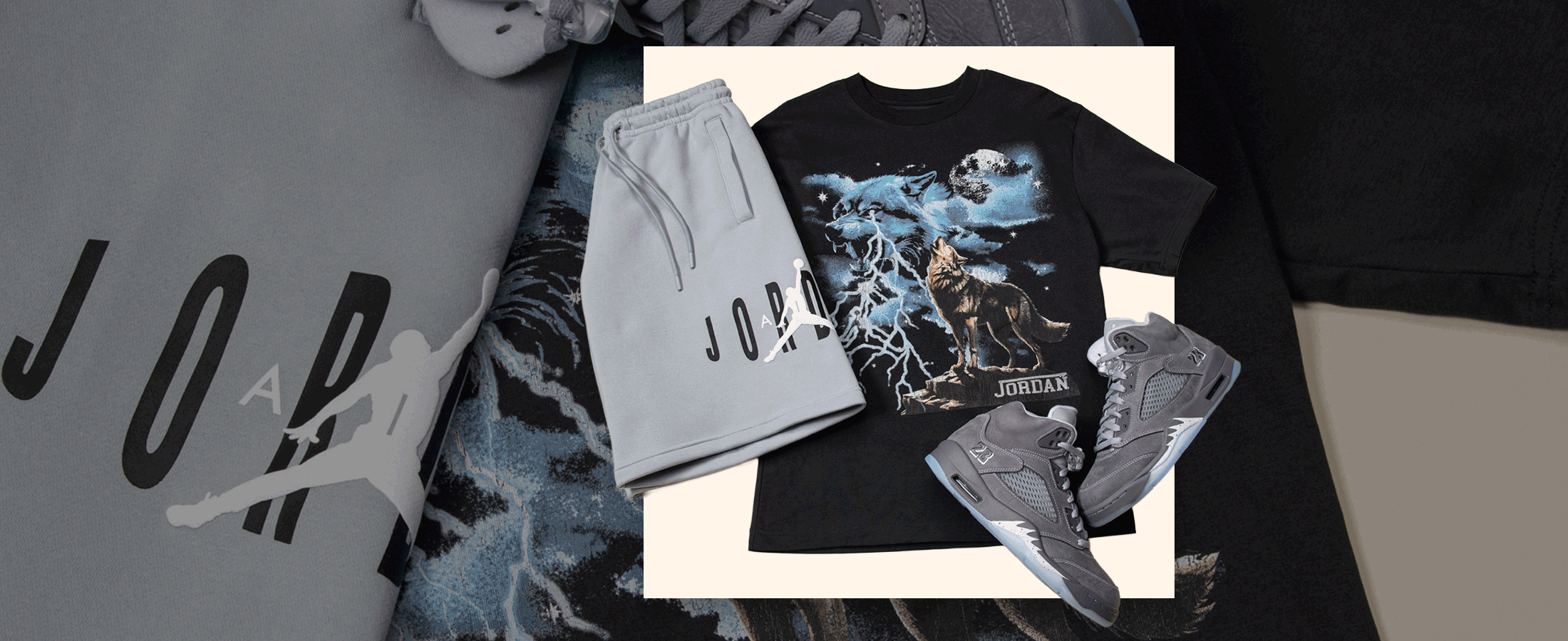 Jordan Retro 5 'Wolf Grey' Launch