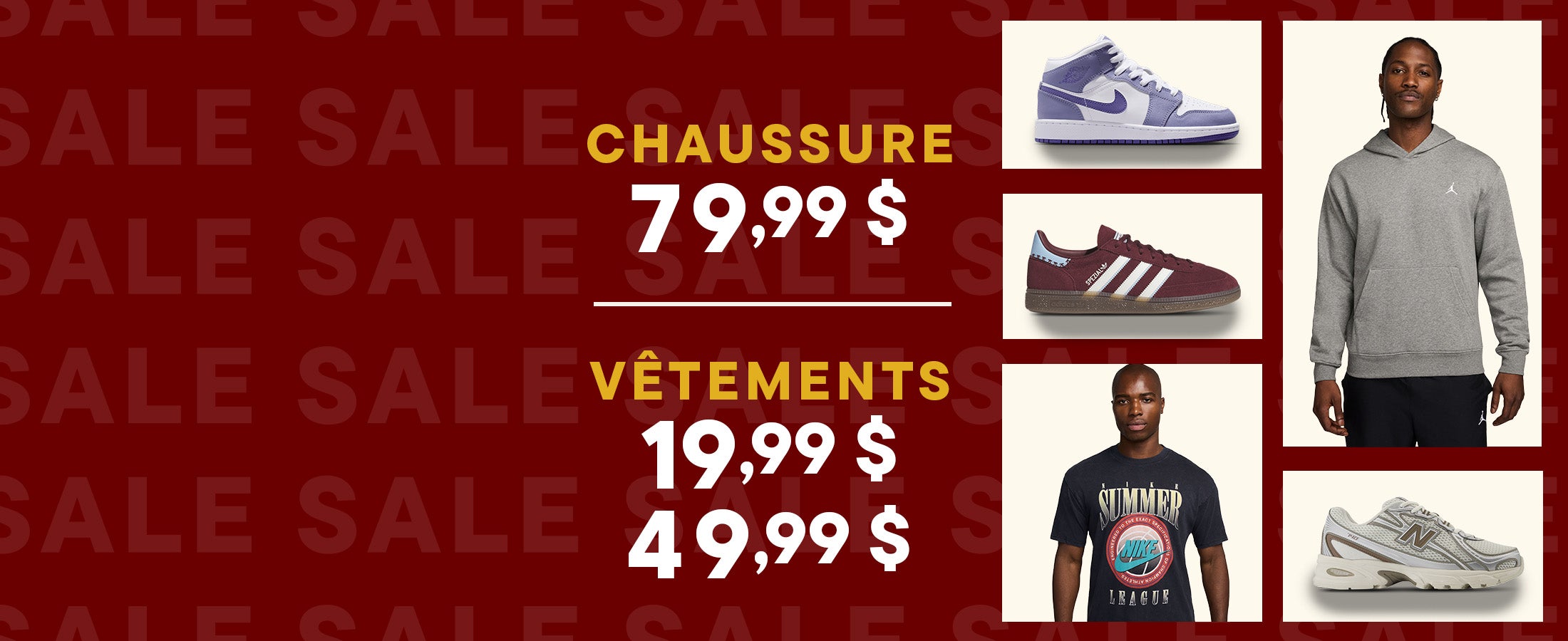 End of Season Sale - Footwear at $79.99 and Apparel at $49.99 and $19.99