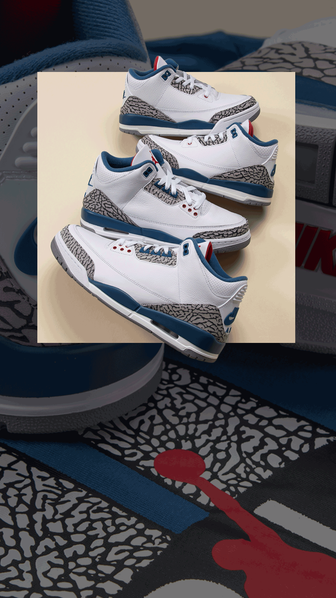Jordan Retro 3 'TRUE BLUE' Reservation