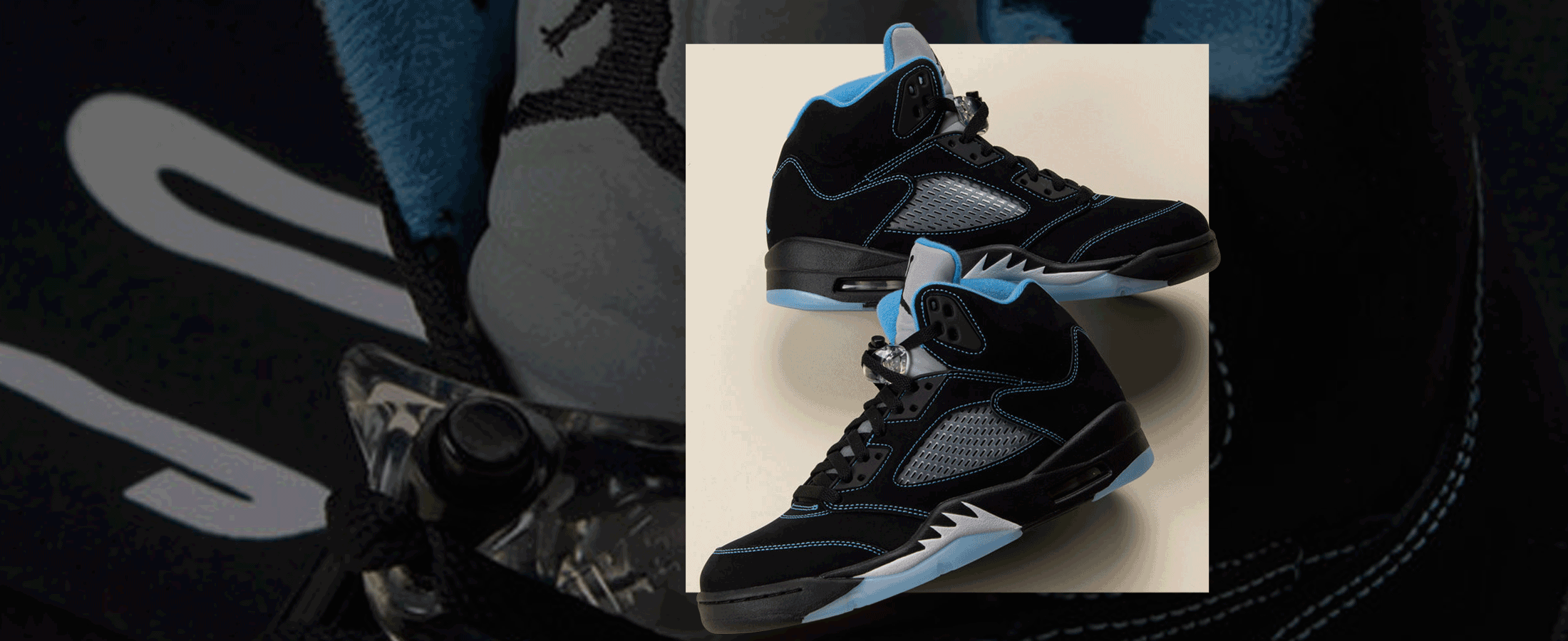 Jordan Retro 5 'Black University Blue' Launch
