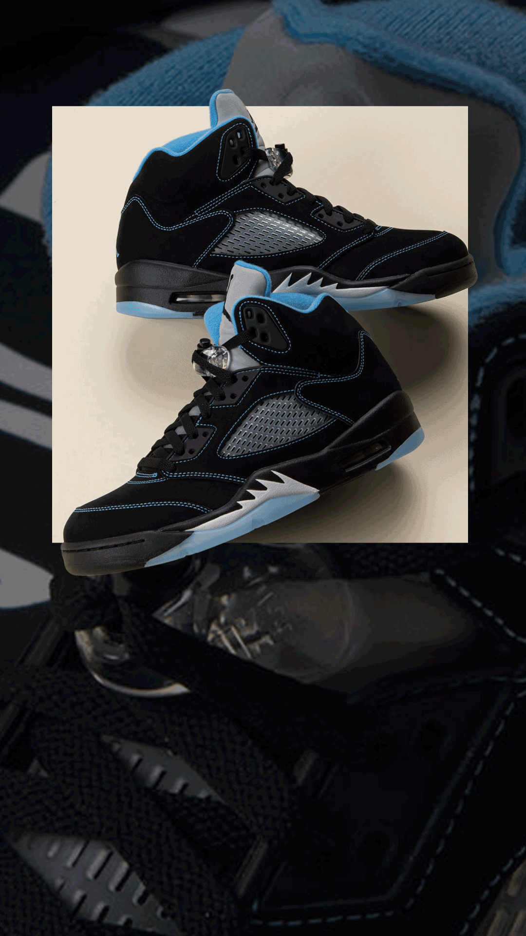 Jordan Retro 5 'Black University Blue' Launch