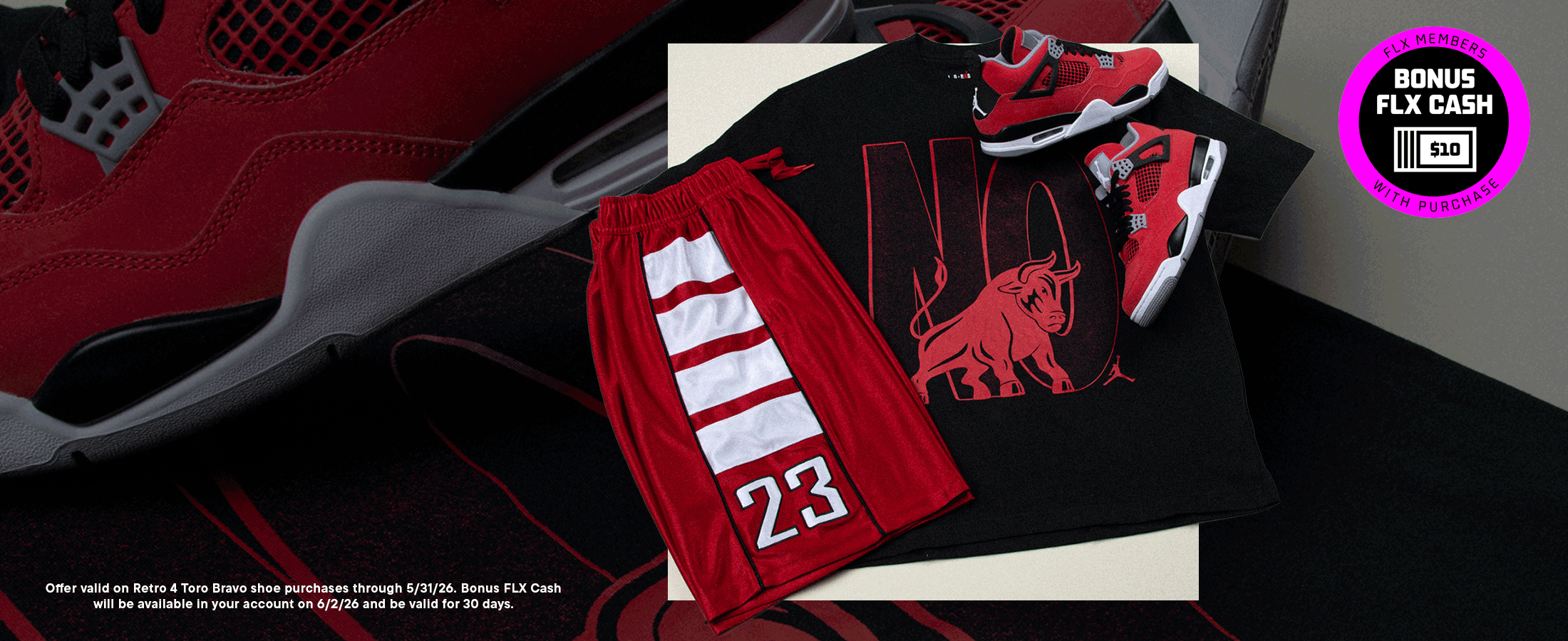 Jordan Retro 4 'Toro Red' Launch