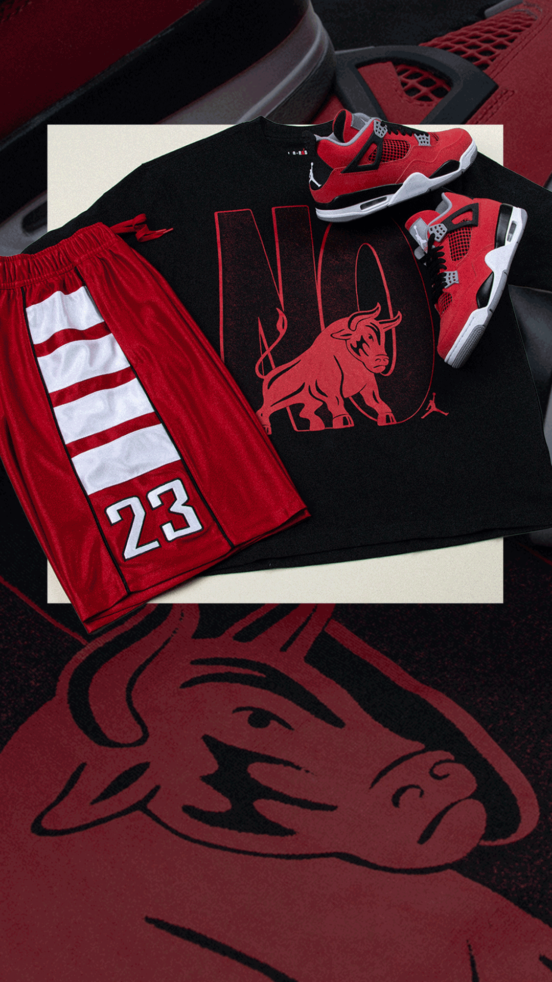 Jordan Retro 4 'Toro Red' Launch